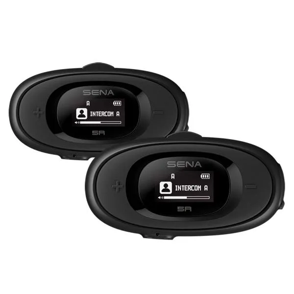 Doppio Interfono SENA 5R DUAL comunicazione casco moto Bluetooth a 2 vie con altoparlanti HD