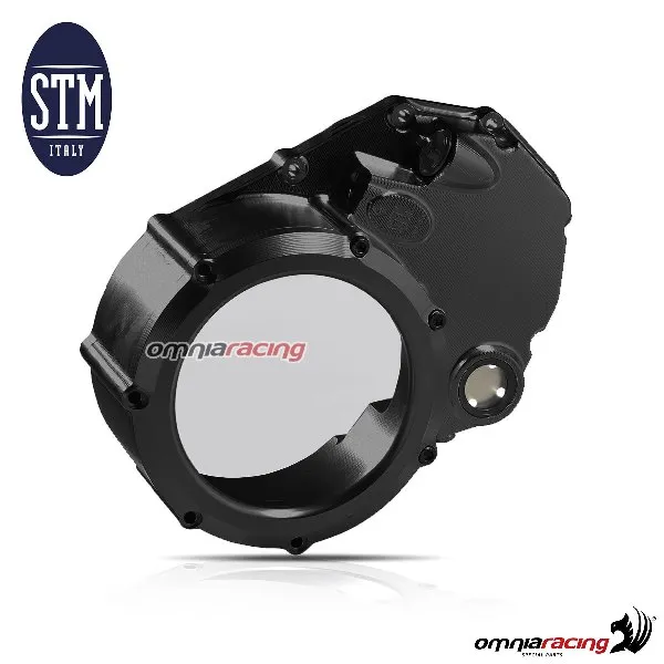 Carter in bagno d'olio STM trasparente sculturato colore nero per Ducati Hypermotard 796