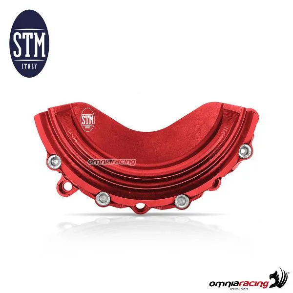 STM cover carter alternatore colore in alluminio rosso per Ducati Panigale V4 2018>