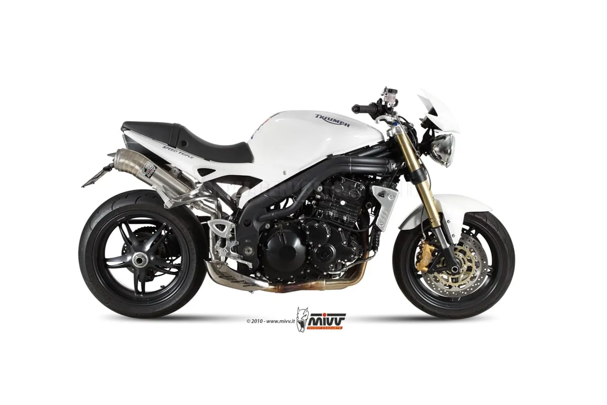 Terminali Scarichi Mivv Ghibli Acciaio Inox Per Triumph Speed Triple 2007 > 2010-AT.008.LGX-94260