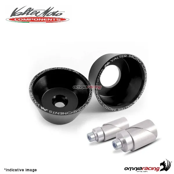 Protezioni perni ruota anteriore Valtermoto nero + kit attacchi per Honda CB1000R 2008>2017
