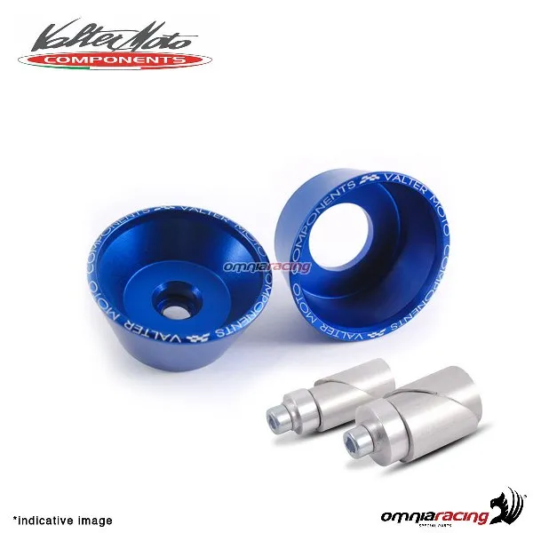 Protezioni perni ruota anteriore Valtermoto blu + kit attacchi per Honda CBR1000RR ABS 2008>2016