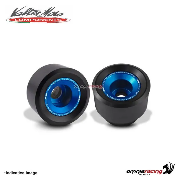 Tamponi paratelaio Valtermoto TRACK blu + kit adattatori per Yamaha R6 2008>2016