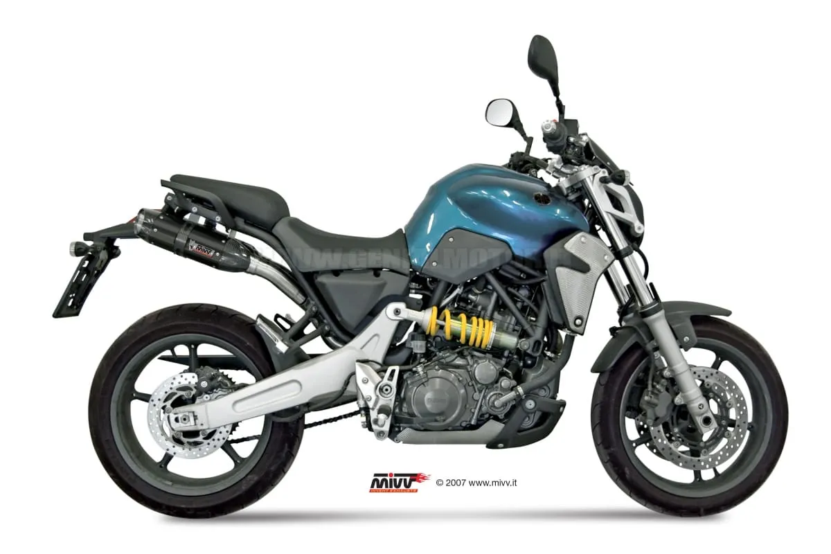 Scarichi Mivv Suono Nero Acciaio Inox Sotto Sella Yamaha Mt-03 660 2006 > 2014-UY.025.L9-94503