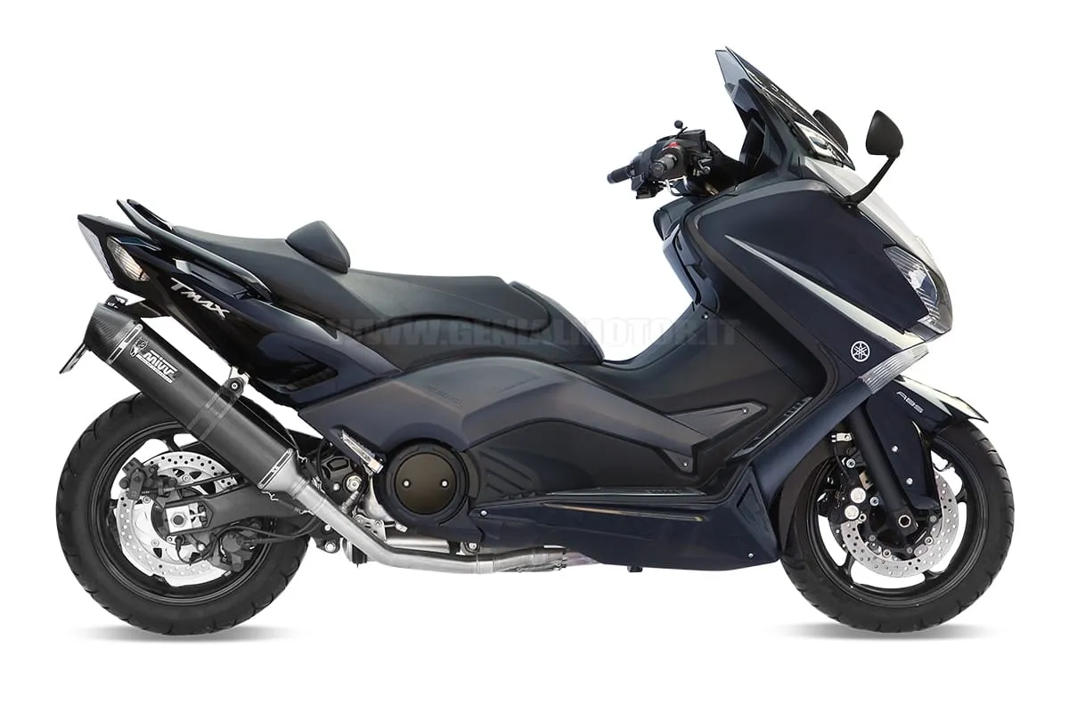 Scarico Completo Mivv Stronger Nero Acciaio Inox Yamaha T-max 530 2012 > 2016-Y.037.LBSC-94615