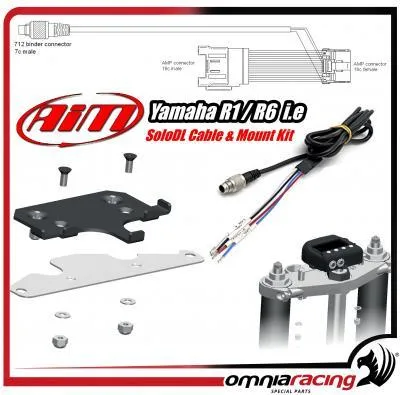 AIM Kit Staffa Montaggio con Cavo SoloDL per Yamaha R1 2004>2008 / R6 2006>2013 i.e