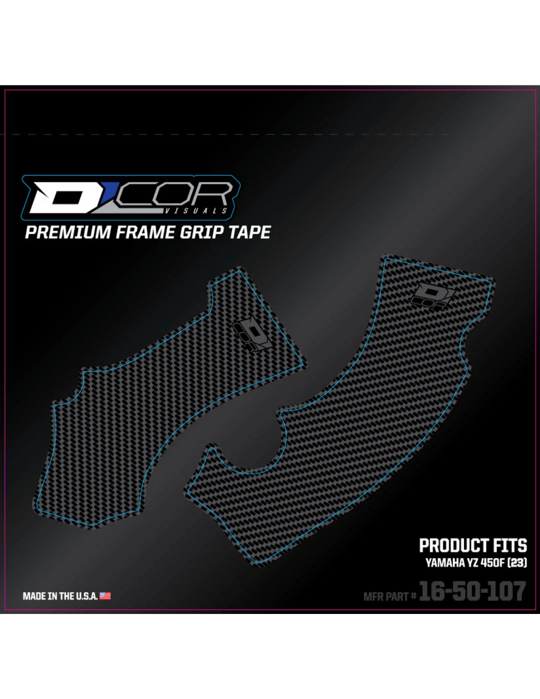 Adesivi protezione telaio D'Cor | Yamaha YZF 450 2023- YZF 250 2024-