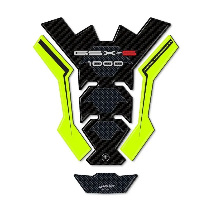 ADESIVO 3D PROTEZIONE SERBATOIO SUZUKI GSX-S 1000 2021-2024 GIALLO FLUO