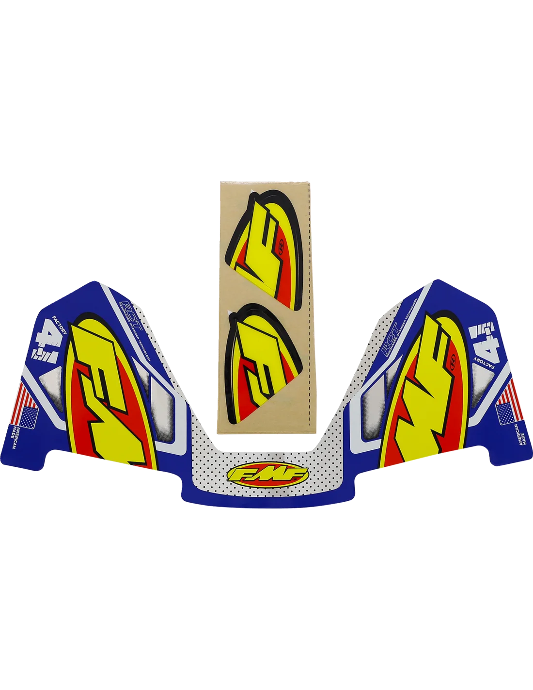 Adesivo Scarico FMF 4.1 TI fondello carbonio Blu