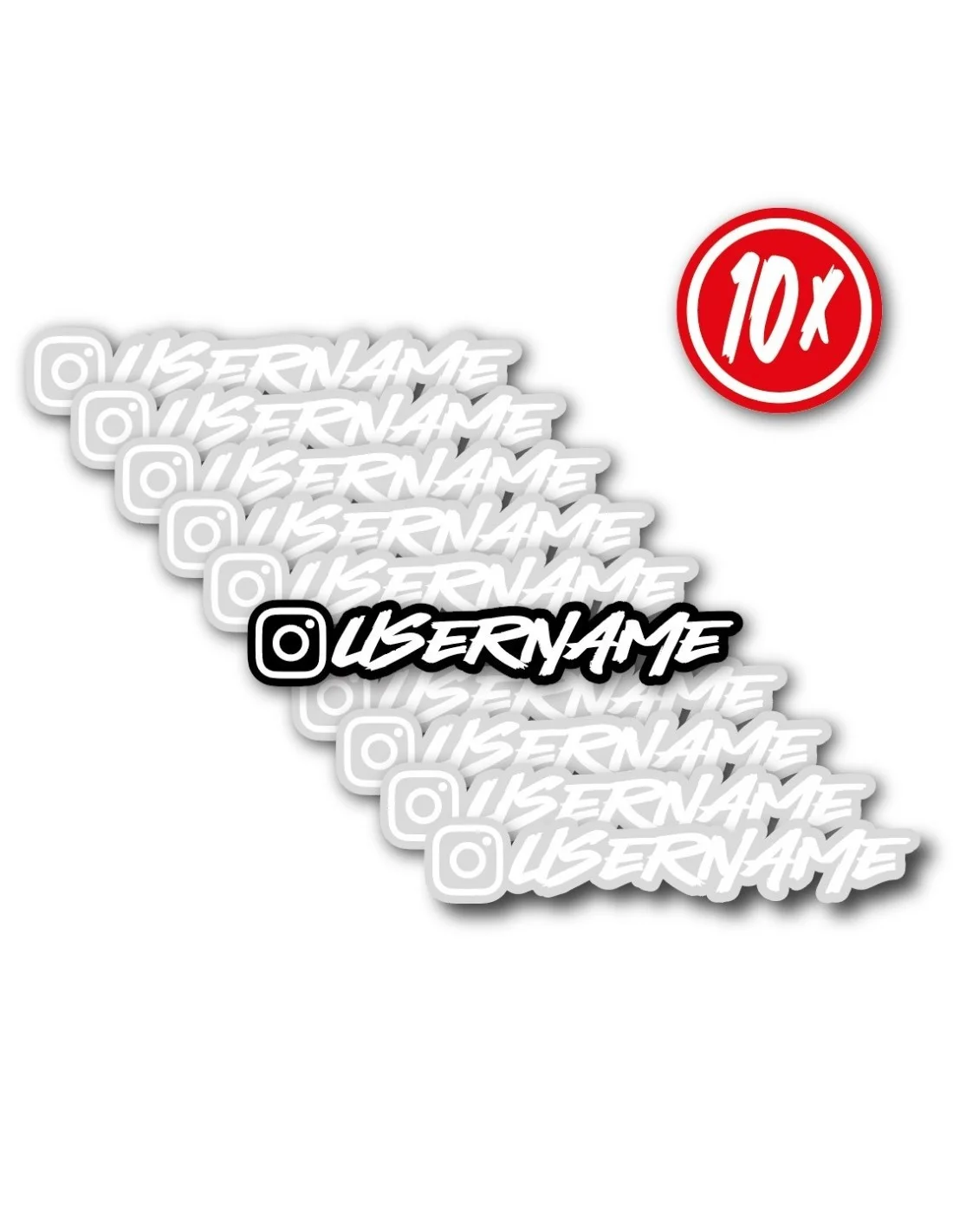 Adesivo "tag Instagram" 10 pezzi | "Brat"