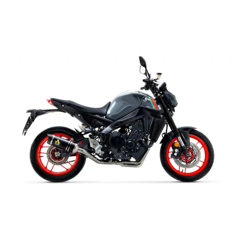 ARROW THUNDER FULL EXHAUST SYSTEM YAMAHA MT-09 2021-2022, DARK ALUMINUM/CARBON, CATALYTIC