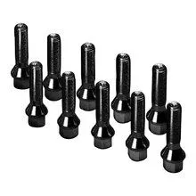 10 bulloni sfer. nero M14X1,50X40 17 - Bulloni Passo 14x1,5mm - Nero Sferico Lu