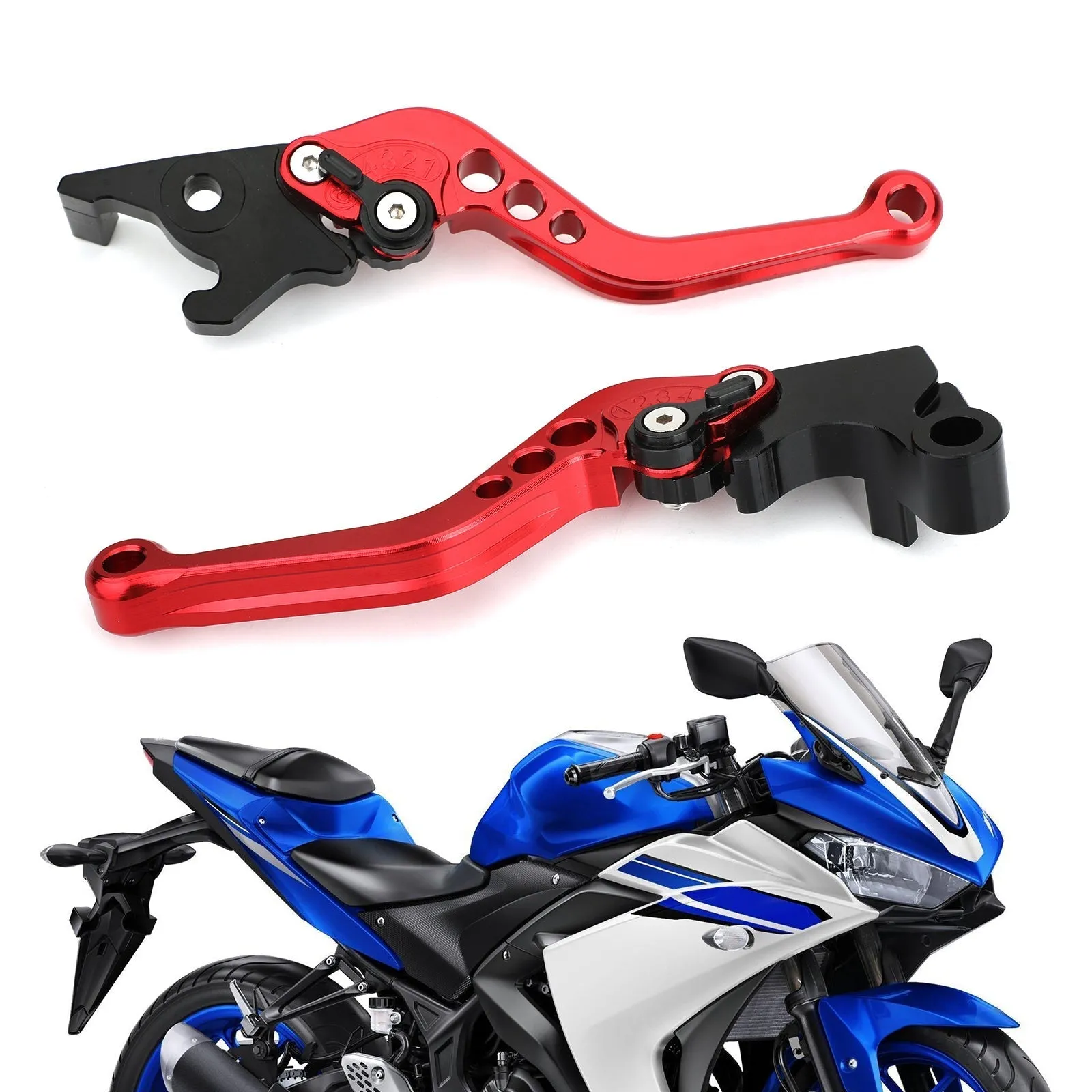 Leviers d'embrayage de frein pour YAMAHA YZF R3 R25 MT 25 2015-2017 Argent Générique