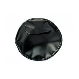 Copriruota in similpelle per Vespa ruota 8-9 con tasca - Nero