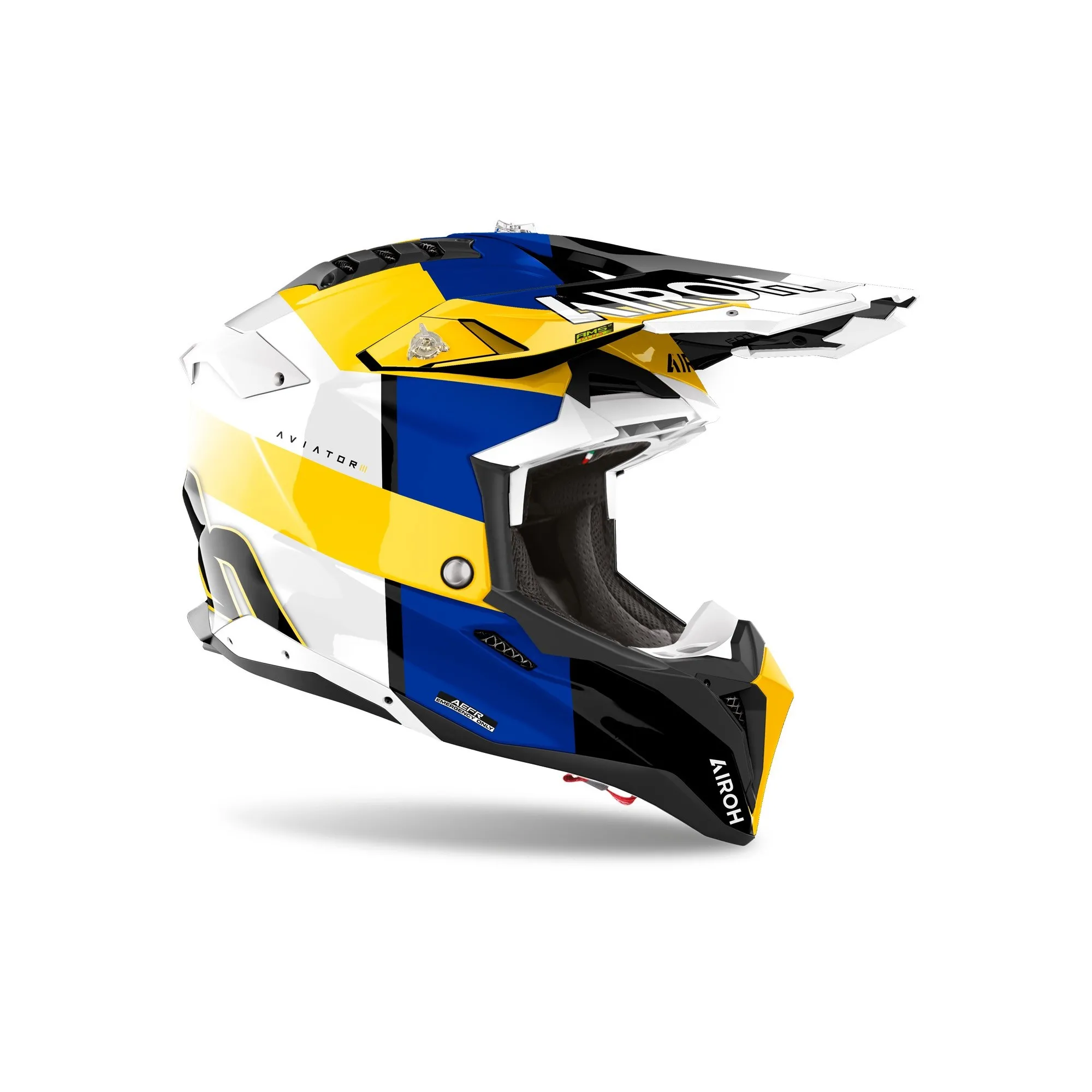 Casco Airoh Aviator 3 | Monarch blue yellow gloss