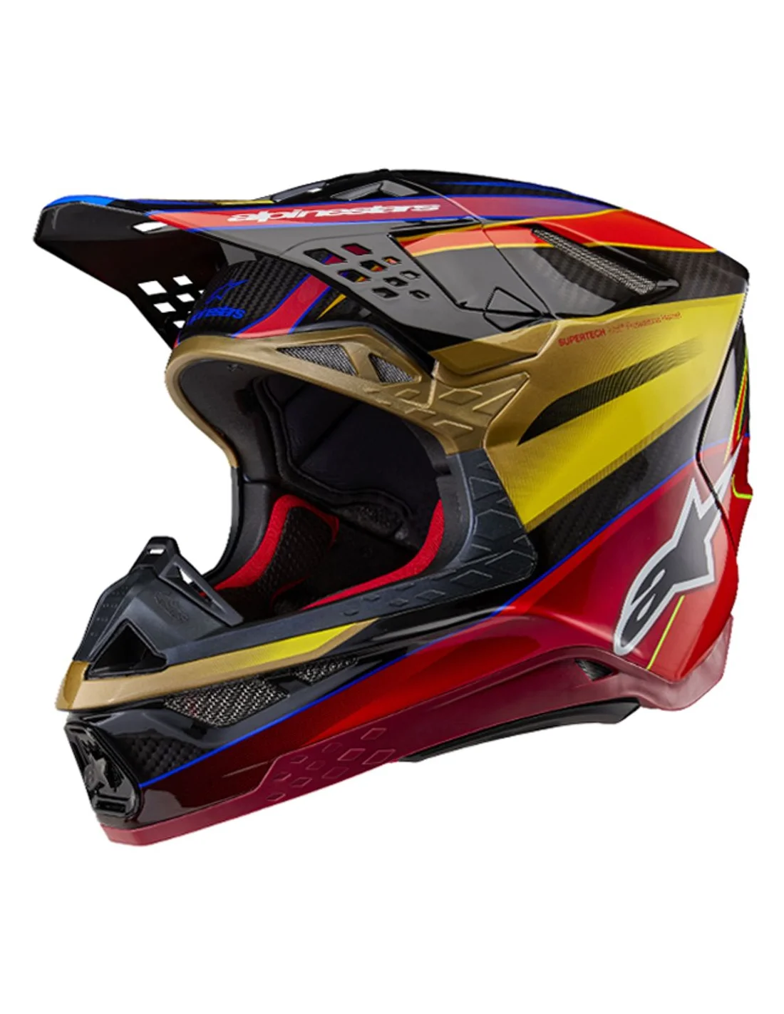 Casco Alpinestars SM10 ERA GOLD YELLOW RIO RED