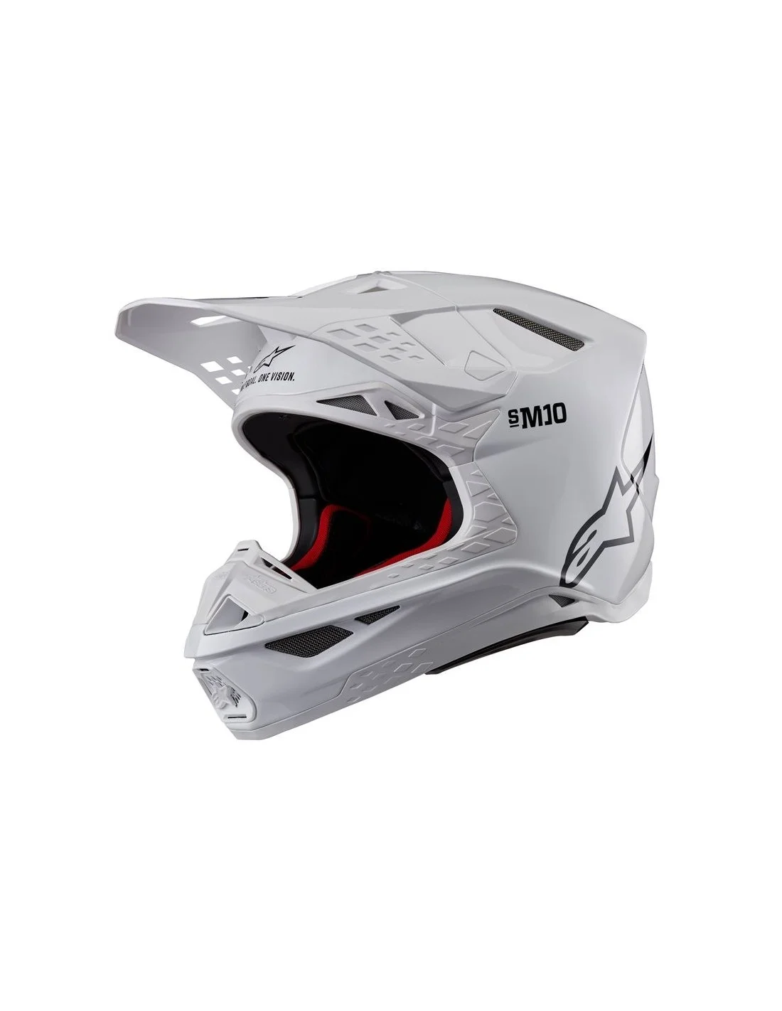 Casco Alpinestars SM10 Solid Carbon White Gloss