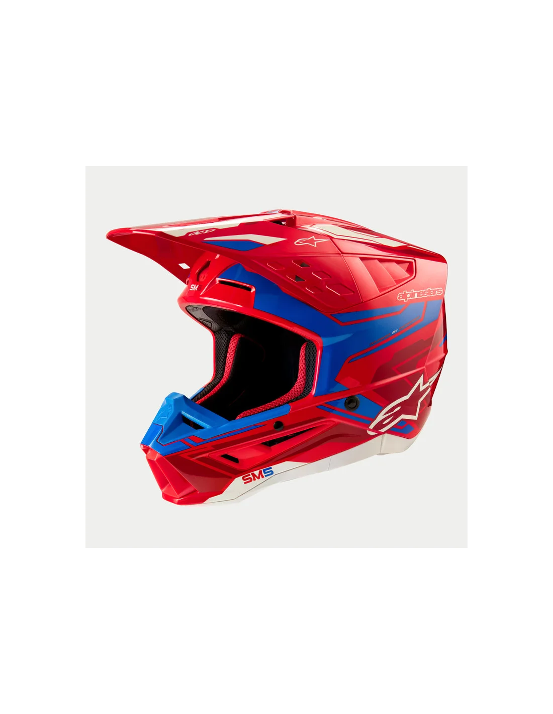 Casco Alpinestars SM5 ACTION 2 Bright Red/Blue Glossy