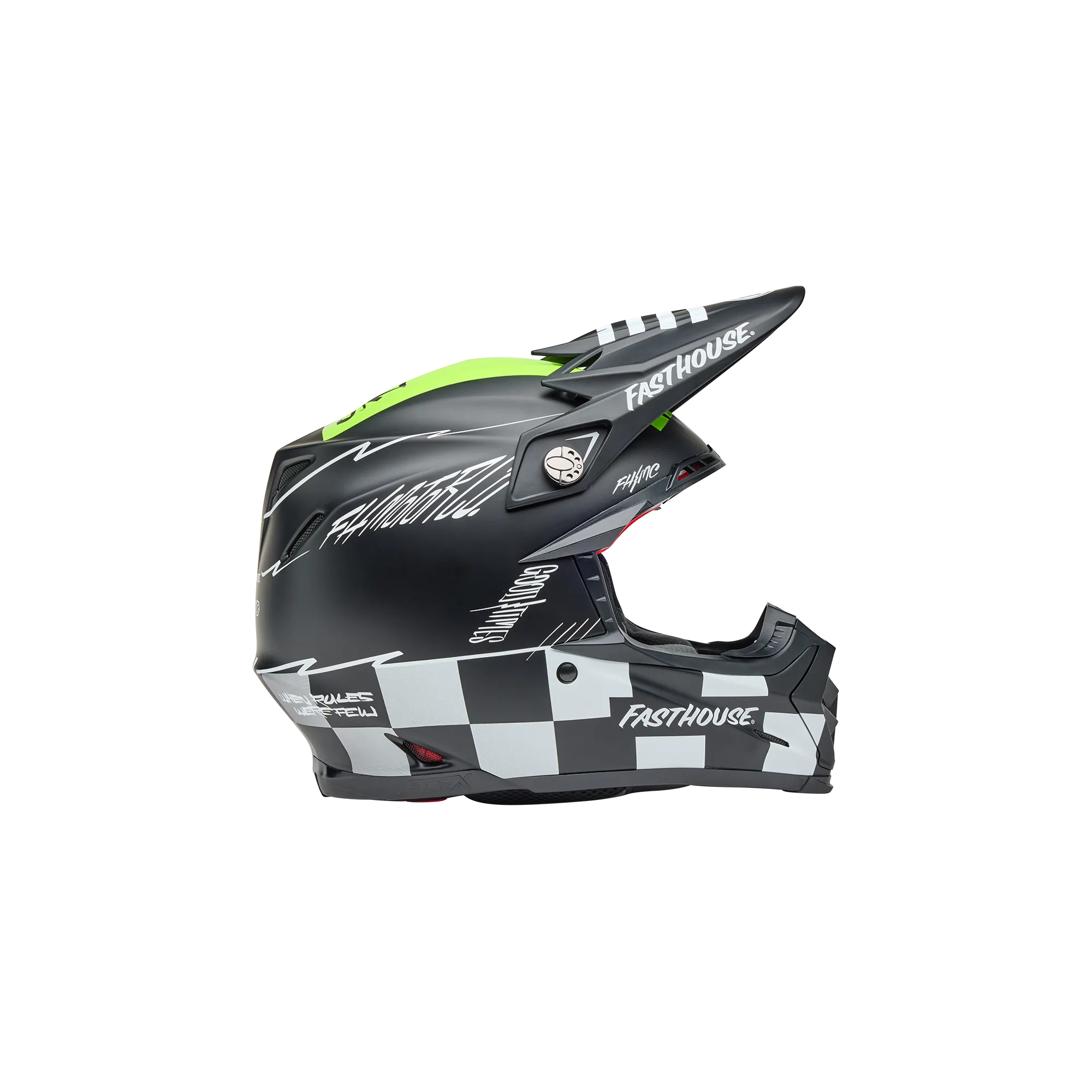 Casco BELL Moto-9S FLEX Fasthouse SMOKEBOMB semilucido Nero/Giallo fluo