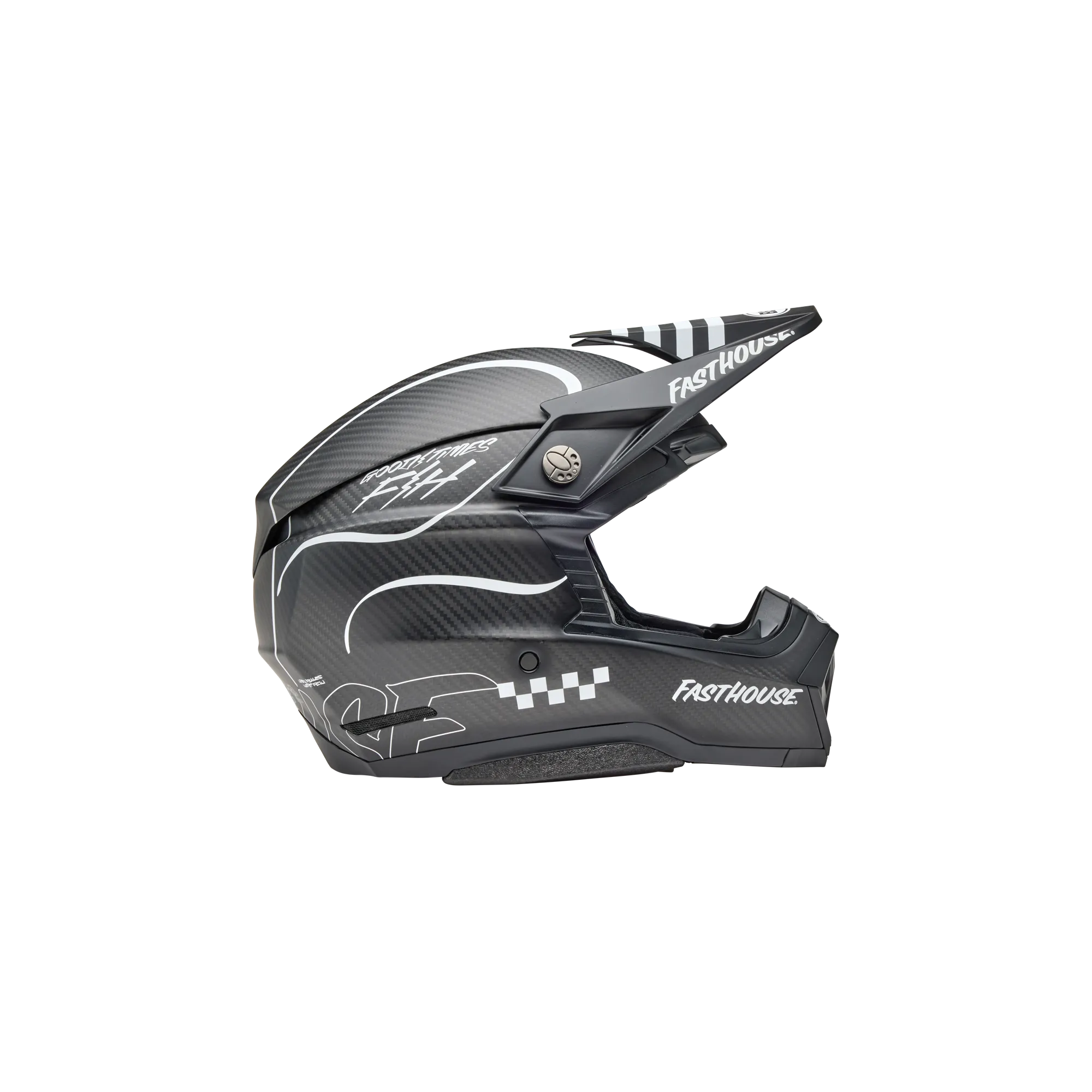 Casco Bell Moto10 Spherical Fasthouse Raven Opaco Nero/Bianco