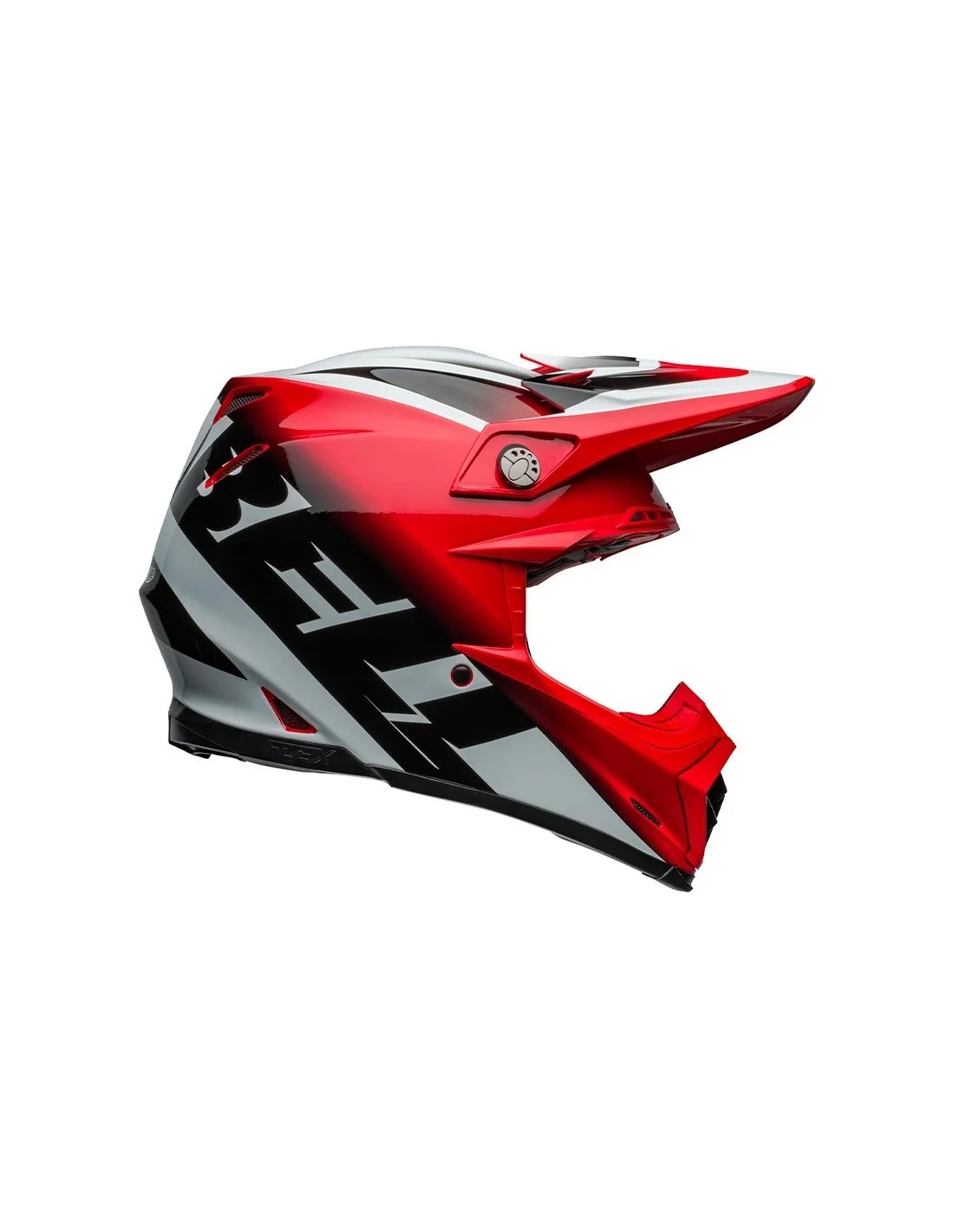 Casco Bell MOTO9S Flex Rail rosso/bianco ECE 06