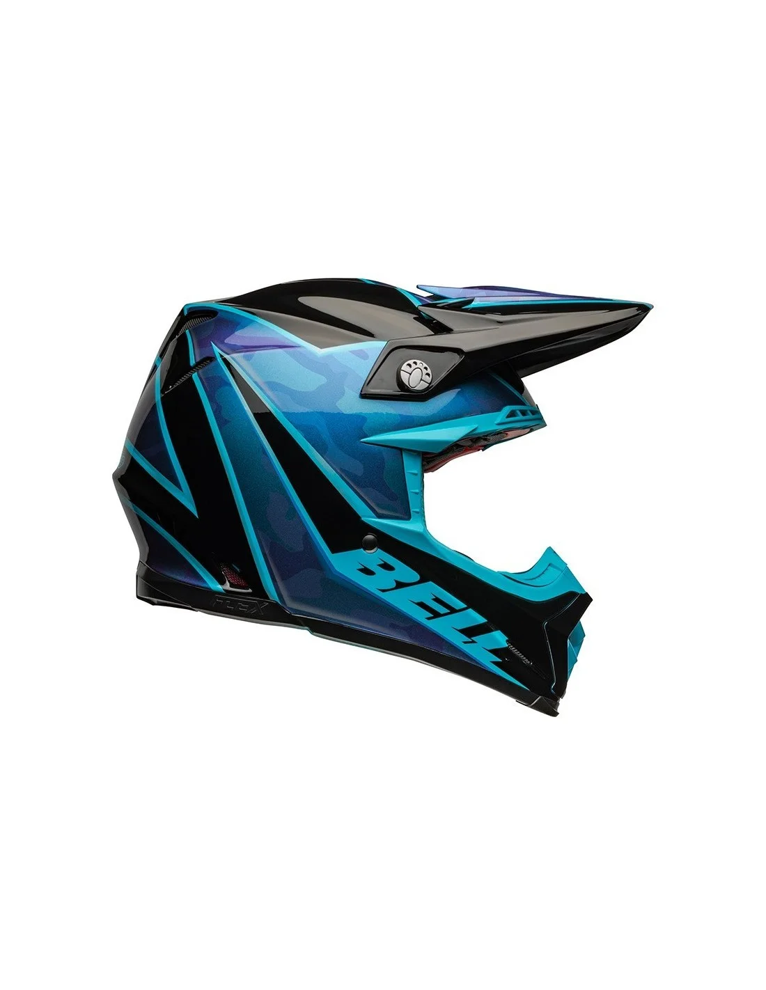 Casco Bell MOTO9S Flex Sprite nero/blu ECE 06