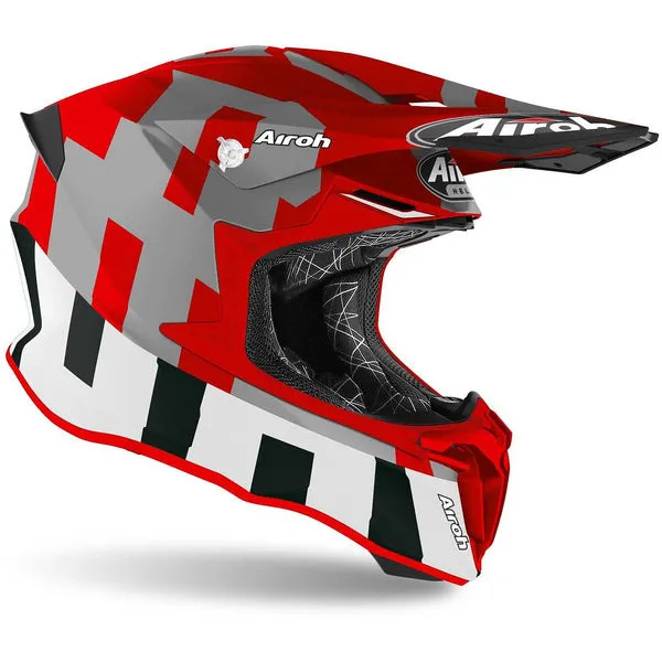 Casco Moto Cross Enduro Airoh TWIST 2.0 Frame Rosso Opac, TG. L.-