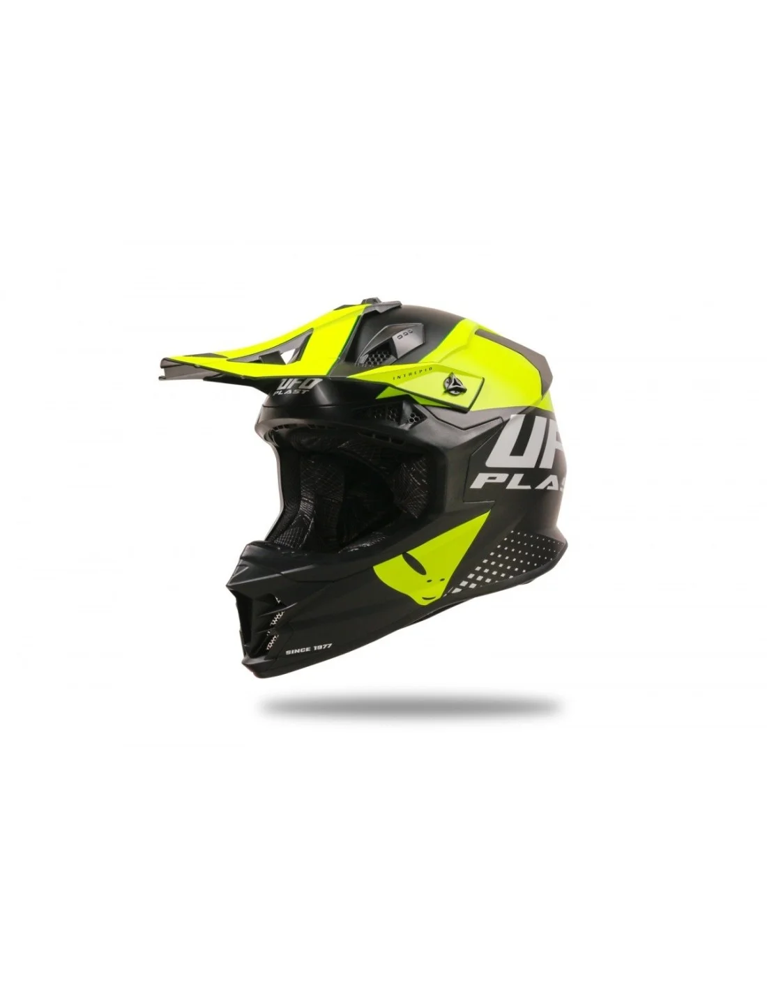 Casco UFO Intrepid Nero Giallo Fluo 2024