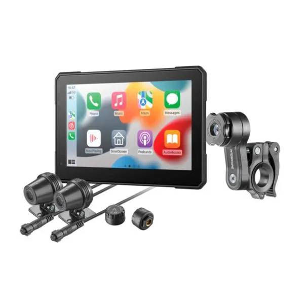 Display moto Interphone SYNC70 7" con GPS, TPMS, doppia camera e BSD integrati