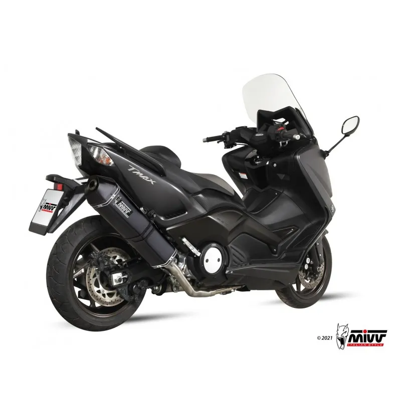 COMPLETE EXHAUST SYSTEM MIVV SPEED EDGE YAMAHA T-MAX 530 2012-2014, DEKAT BLACK/CARBON