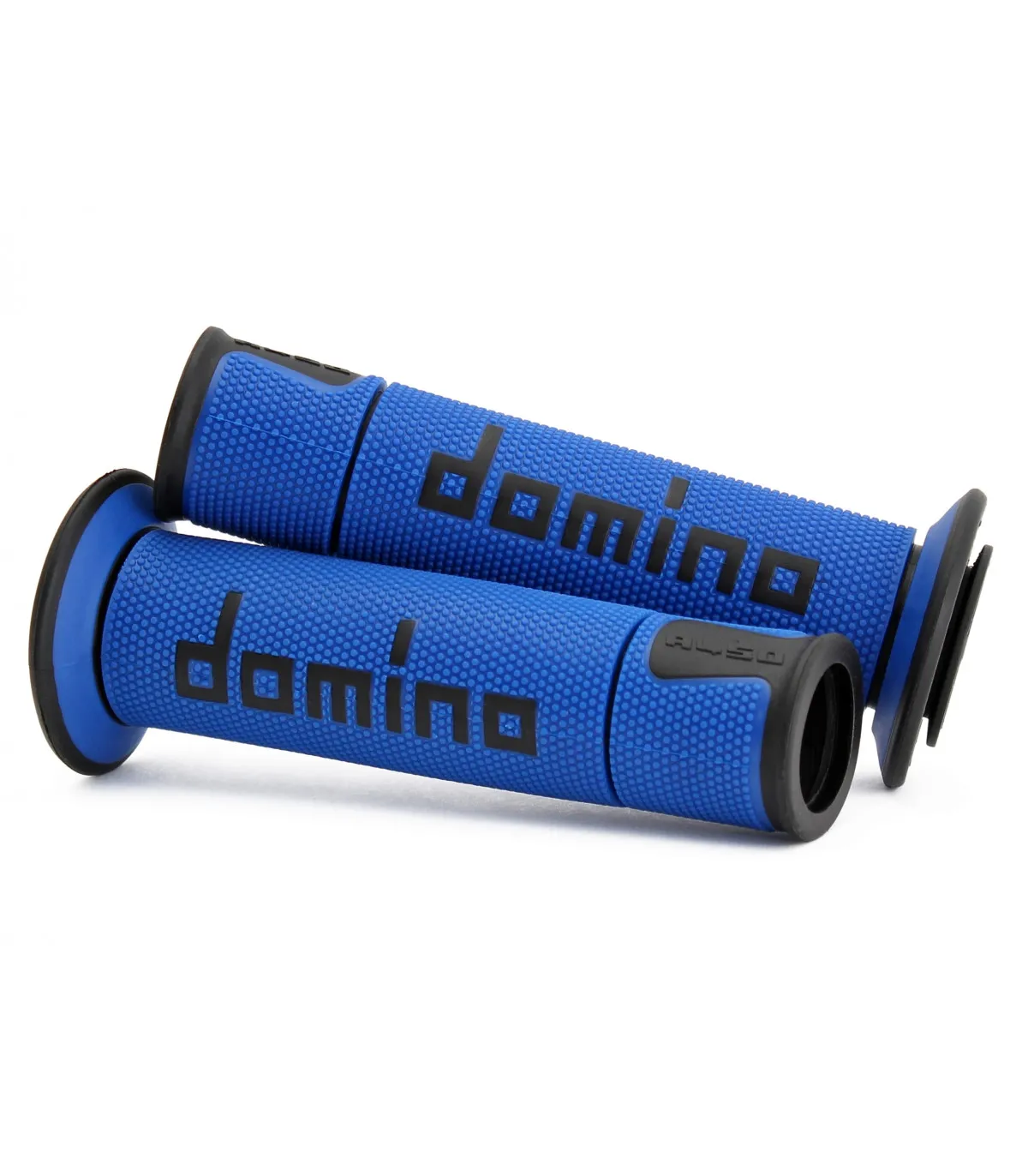 COPPIA MANOPOLE ROAD-RACING DOMINO BLU-NERO