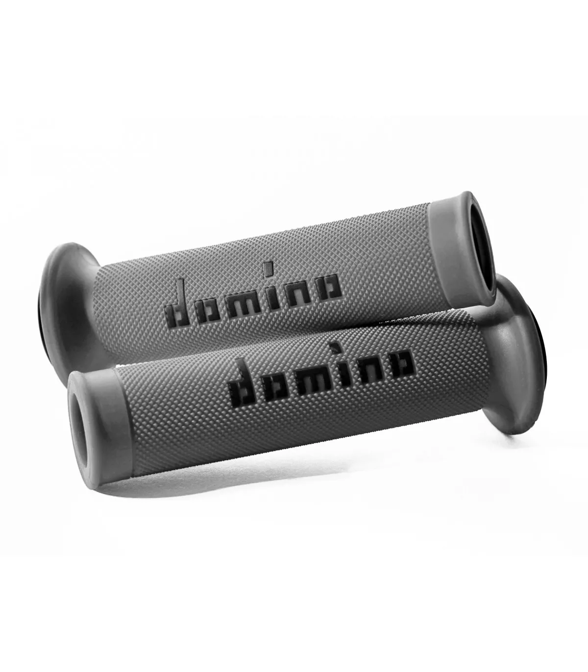 COPPIA MANOPOLE ROAD-RACING DOMINO GRIGIO-NERO
