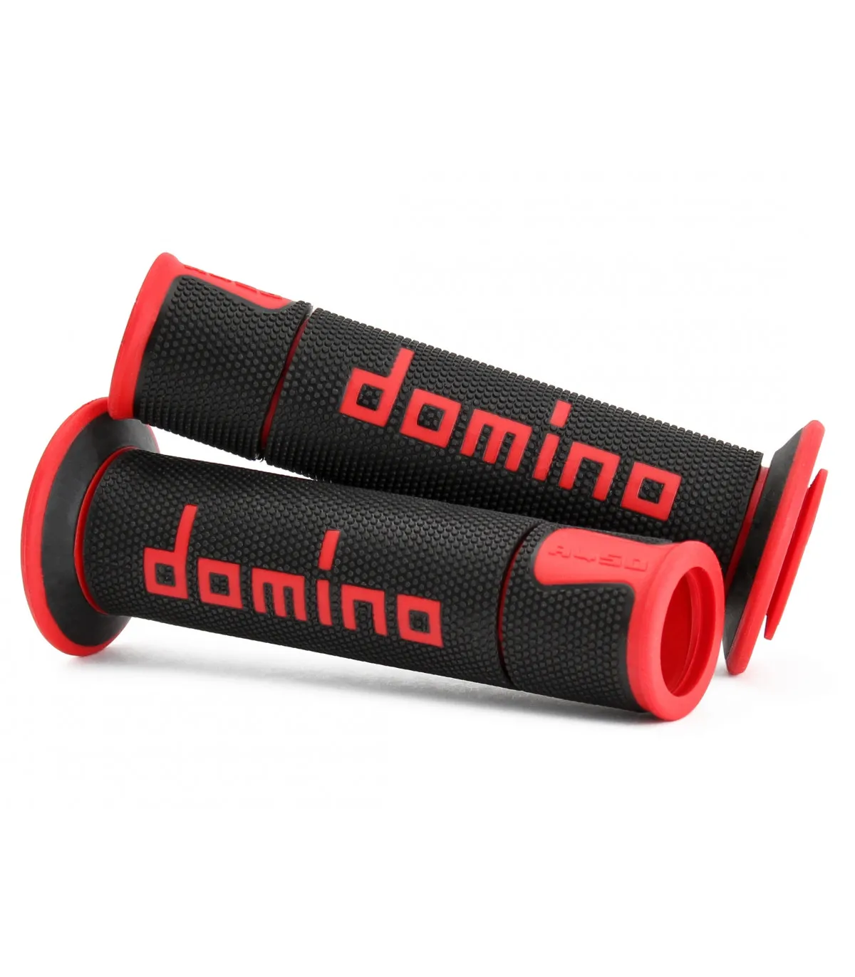 COPPIA MANOPOLE ROAD-RACING DOMINO NERO-ROSSO