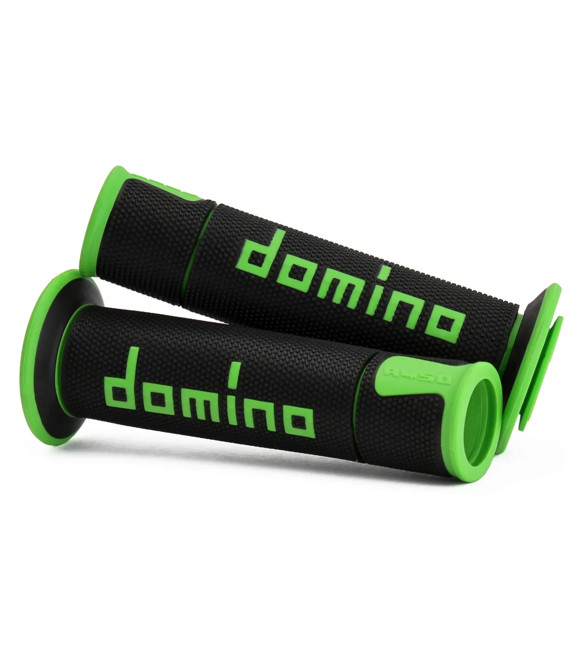 COPPIA MANOPOLE ROAD-RACING DOMINO NERO-VERDE