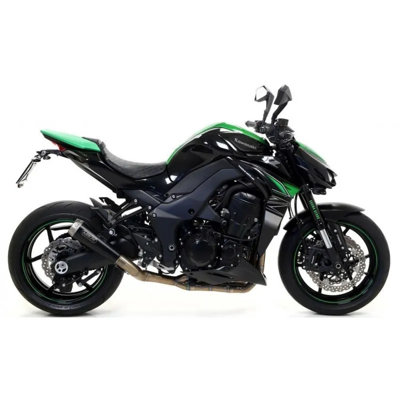 COPPIA TERMINALI ARROW PRO-RACE KAWASAKI Z 1000 2017-2020, ACCIAIO DARK, OMOLOGATI