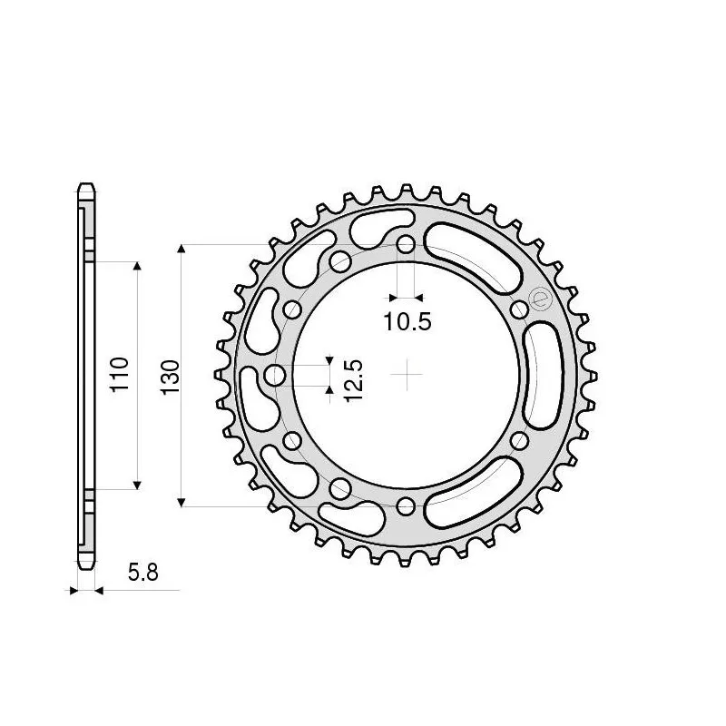 CORONA IN ACCIAIO PER CATENA 520 KAWASAKI NINJA 400 2023