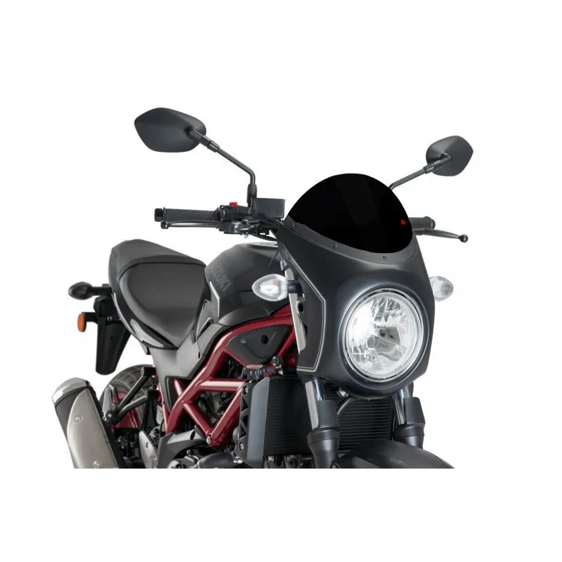 CUPOLINO PUIG SEMICARENATO SUZUKI SV 650 2021-2024, NERO/NERO OPACO