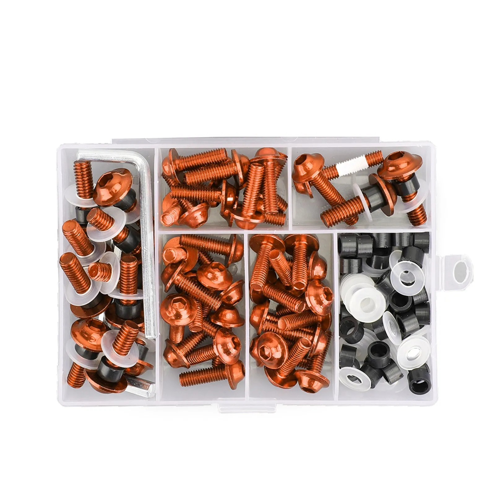 158x Moto Orange Fixation Clip Vis Kit Pare-Brise Carénage Boulon Universel Générique