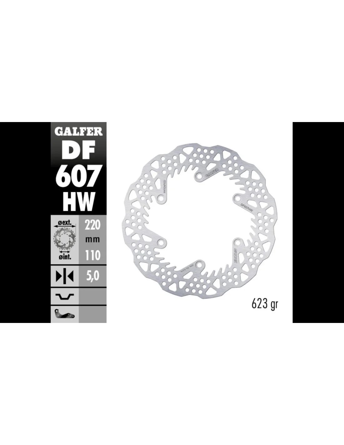 Disco freno posteriore "Shark" Galfer 220mm | KTM - Husqvarna - GasGas