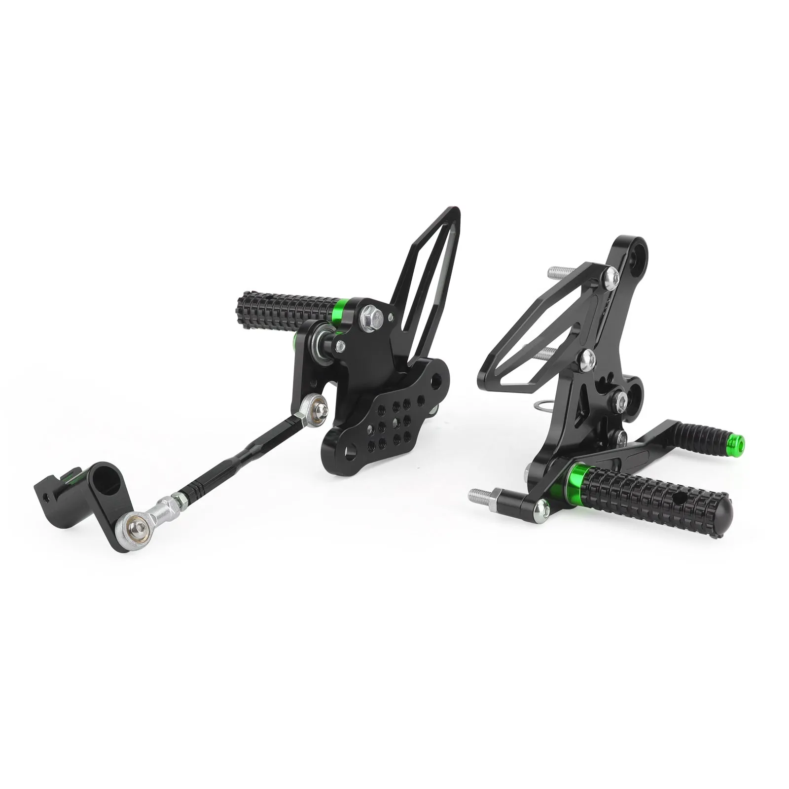 Commandes reculées CNC Alu Repose-pieds Vert Fit pour Kawasaki Ninja EX 250 / 400 2018-2020 Generic