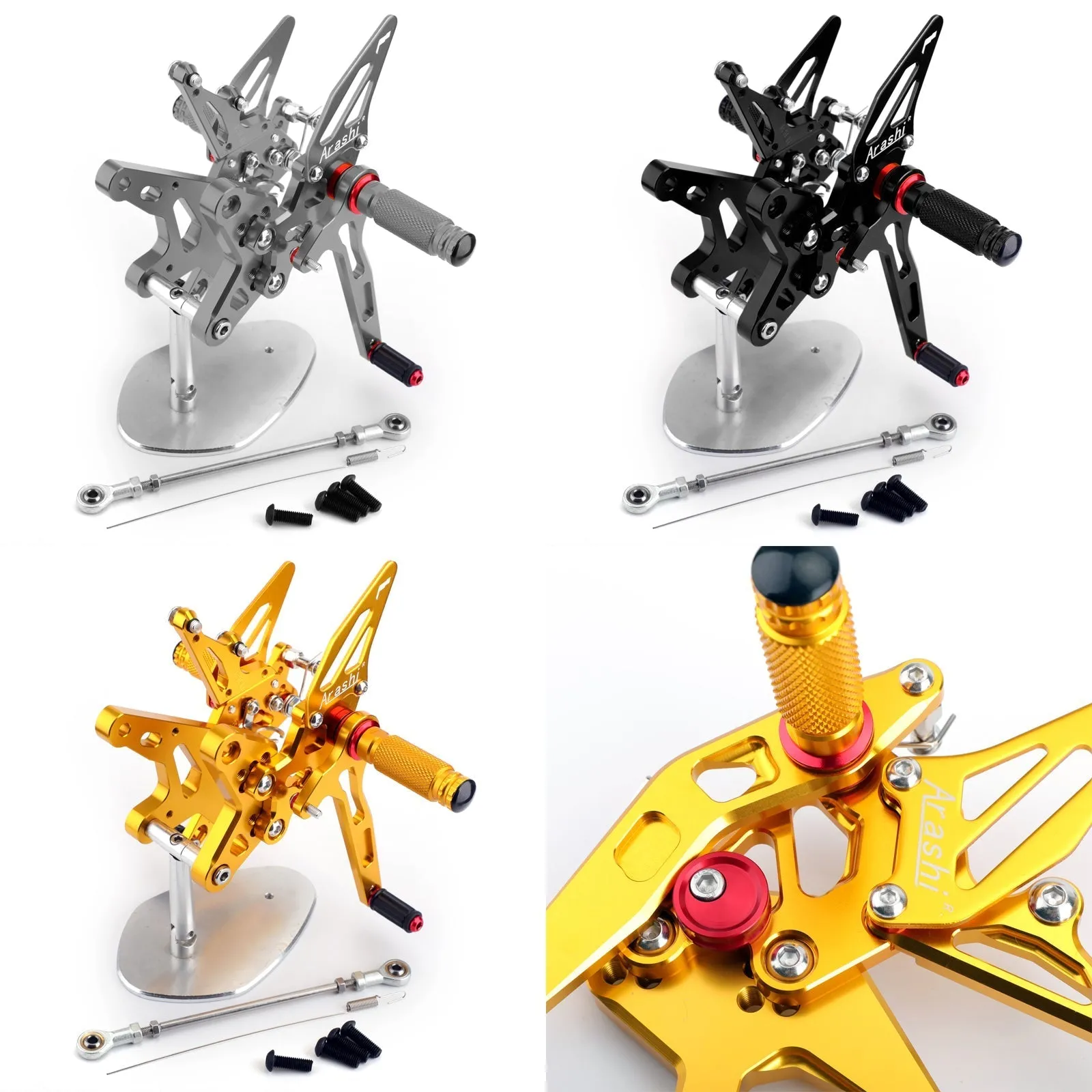 Commandes reculées Ensembles arrière Repose-pieds Repose-pieds Pour Kawasaki ZX-R 400 Ninja 2018-2019 Générique