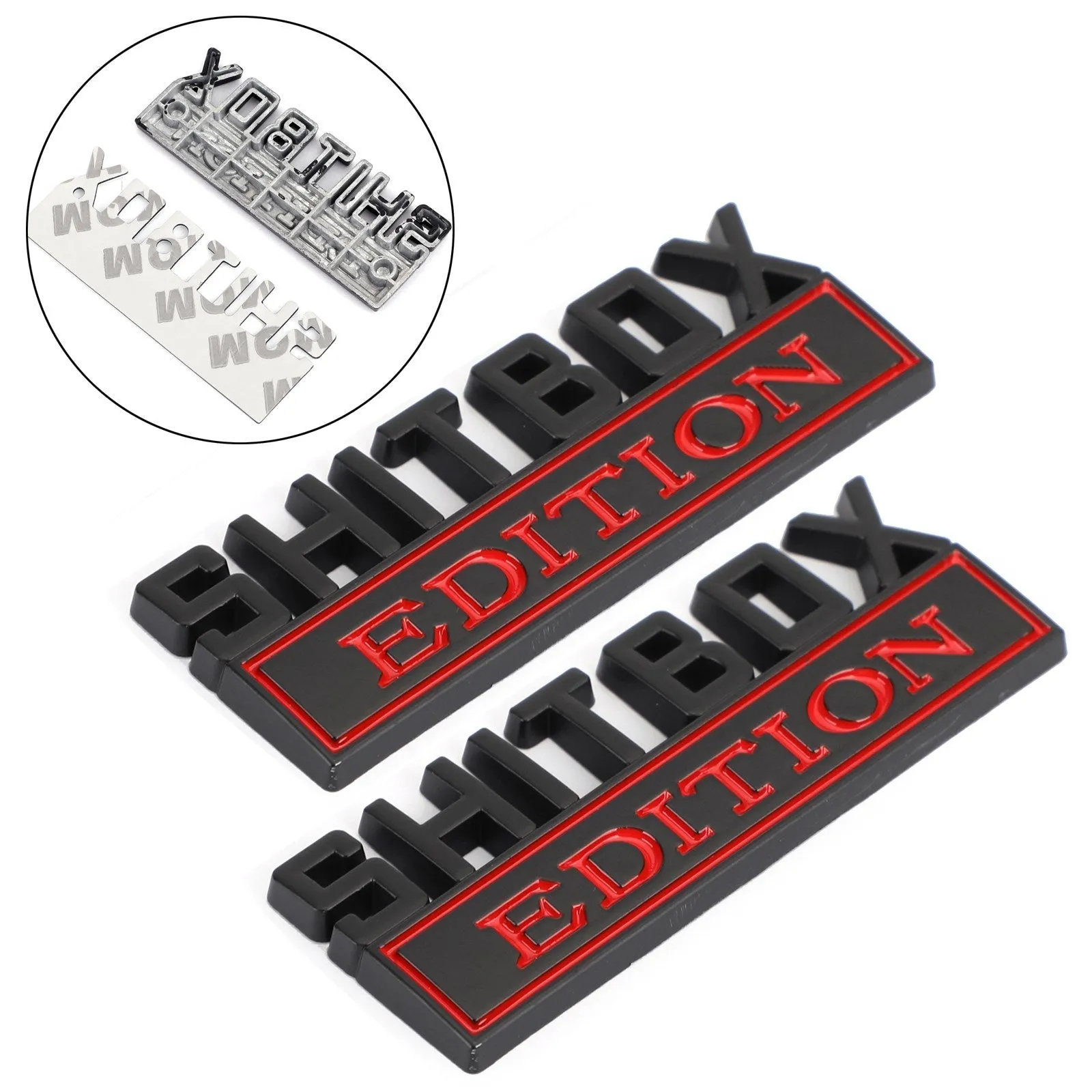 2pc Shitbox Edition Emblème Decal Badges Autocollants Pour Ford Chevr Voiture Camion #D Générique
