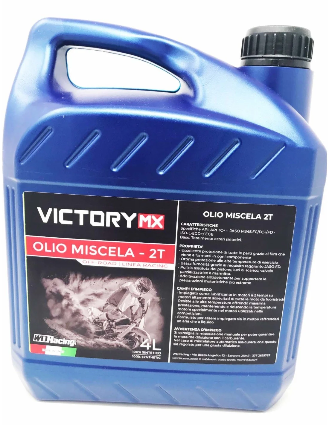 Fusto Olio Miscela Racing 2t WDracing VictoryMX Oils 4 Litri
