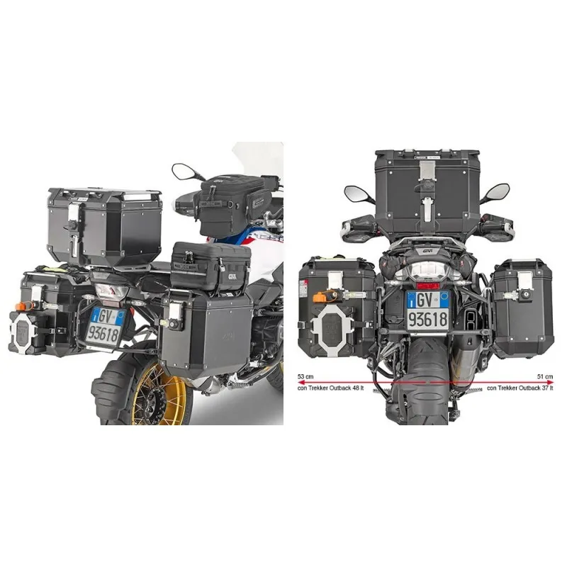 GIVI FRAME SIDE CASES MONOKEY CAM-SIDE TREKKER OUTBACK BMW R 1250 GS ADVENTURE 2021-2024