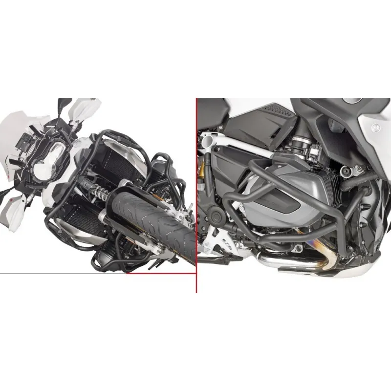 GIVI TUBULAR PROTECTION UNTERES TEIL BMW R 1250 RS 2021-2024, SCHWARZ