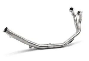 Tubi racing Akrapovic in acciaio, con il terminale formano uno scarico completo (non omologato), codice E-H10R5