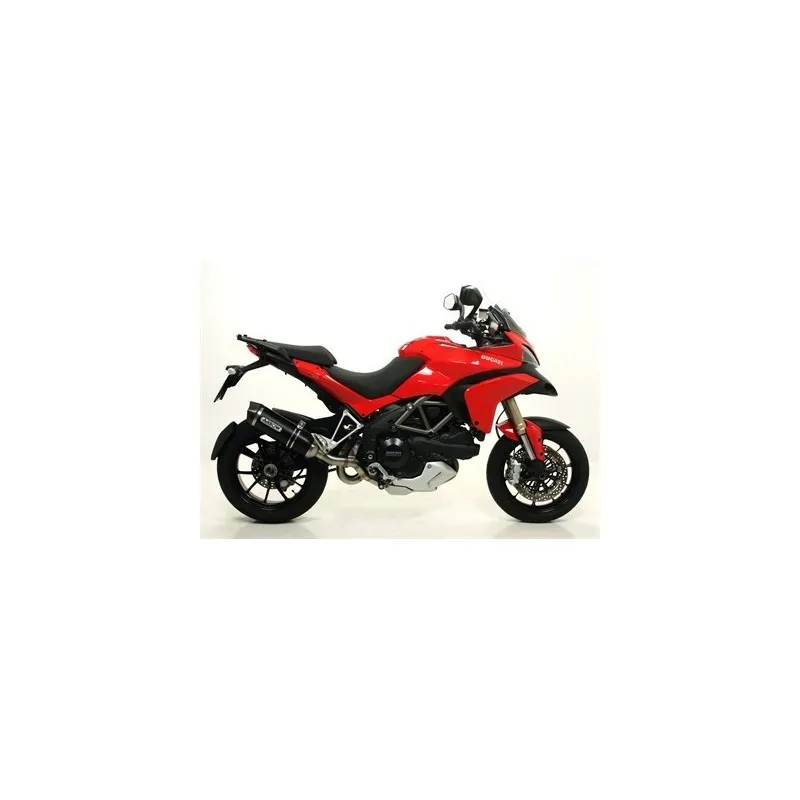 IMPIANTO DI SCARICO COMPLETO ARROW RACE-TECH DUCATI MULTISTRADA 1200 2013-2014, ALLUMINIO DARK/CARBONIO, CATALIZZATO