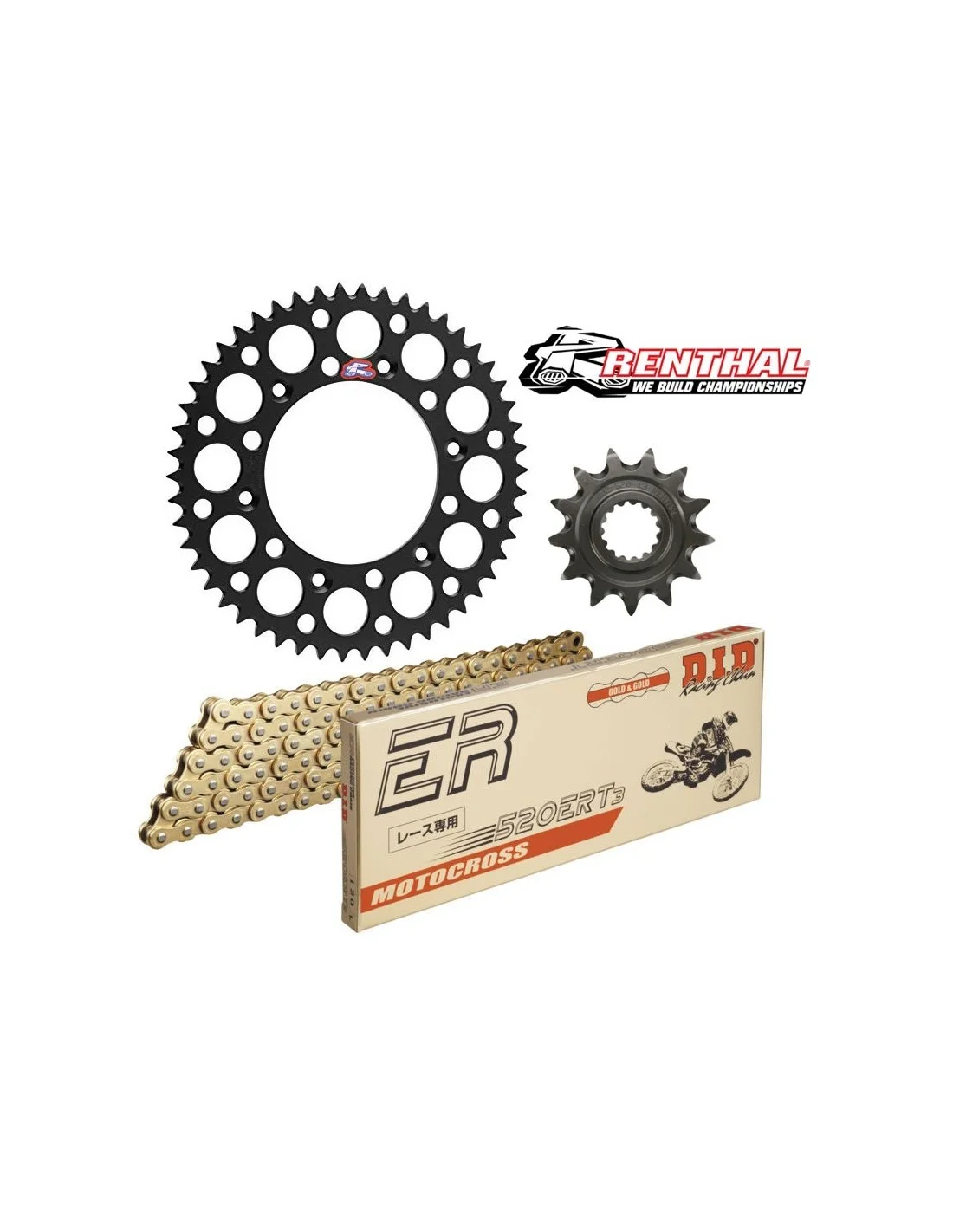 Kit catena-corona-pignone Renthal - Did | Honda