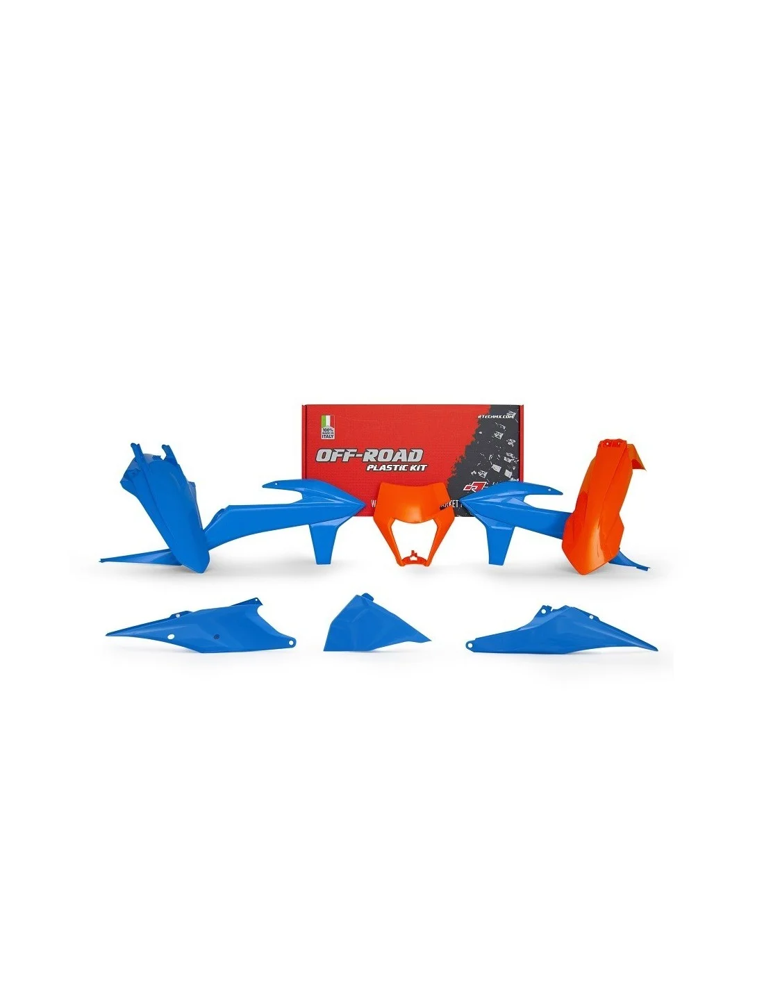 Kit plastiche Racetech enduro Ktm EXC 20- arancione/azzurro