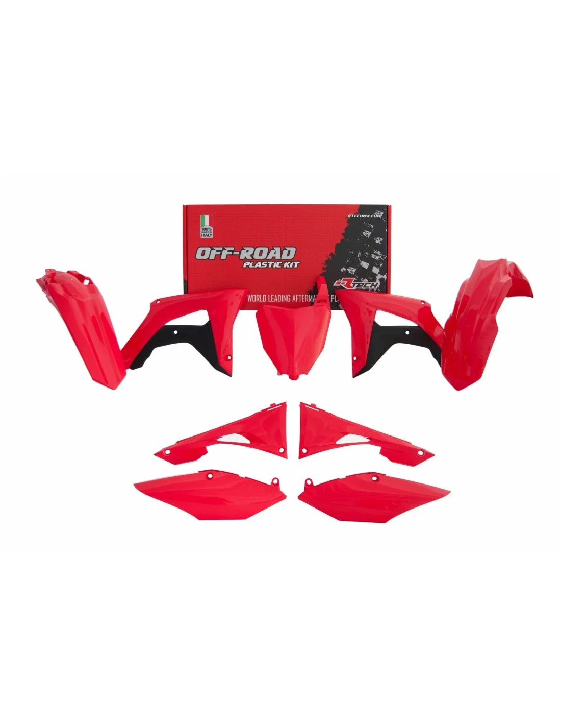 Kit plastiche Racetech Honda CRF 250 18-21/CRF 450 17-20 Rosso-Nero